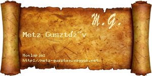 Metz Gusztáv névjegykártya